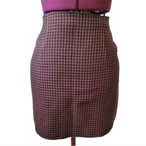 All that Jazz VINTAGE 80's/90's Checkered Print Grunge Mini Skirt, Size 7/8